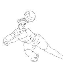 220x220 Volleyball Coloring Pages