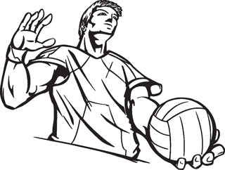 320x242 Volleyball Player 5 Volleyball Sports Decals Custom