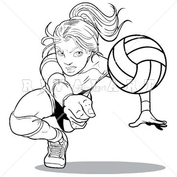 Volleyball Players Drawing at GetDrawings | Free download