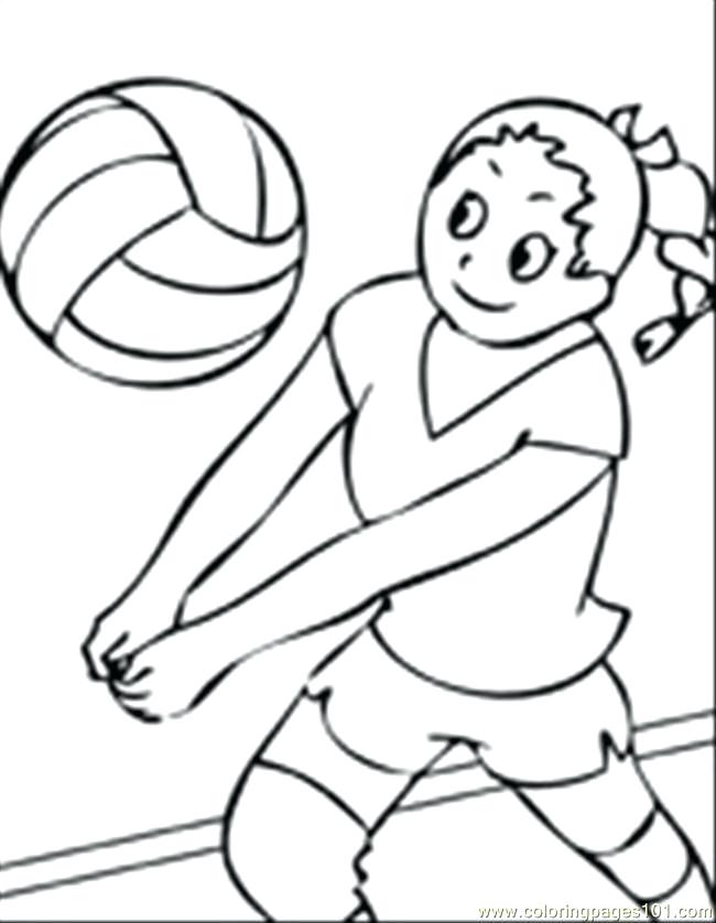 650x838 Coloring Pages Volleyball Volleyball Coloring Pages Printable