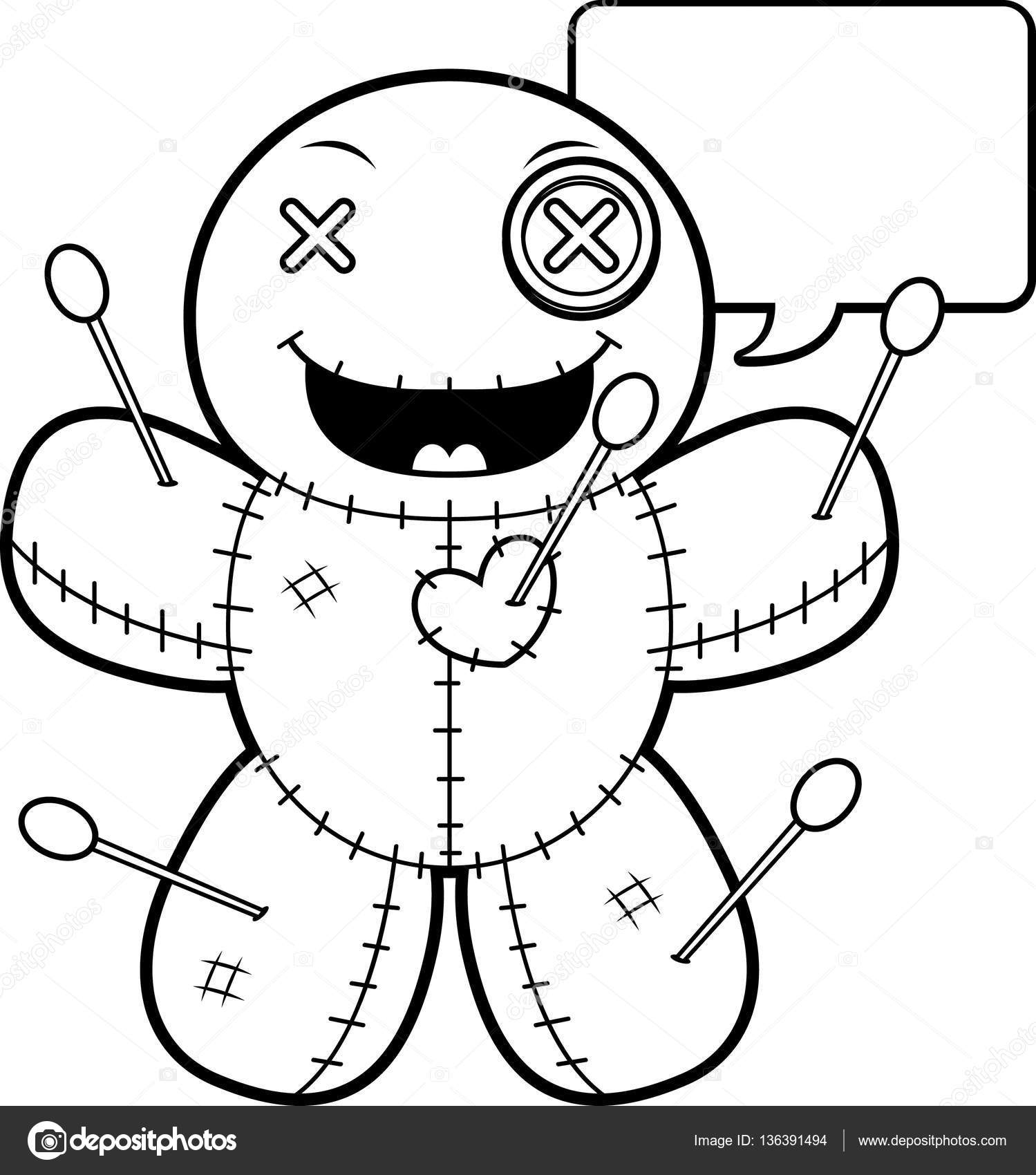 1499x1700 Talking Cartoon Voodoo Doll Stock Vector Cthoman