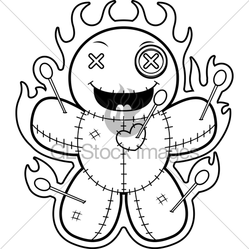 500x500 Cartoon Voodoo Doll Magic Gl Stock Images