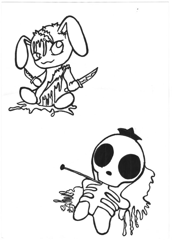 600x834 Bloody Bunny N Voodoo Doll By Variouslove