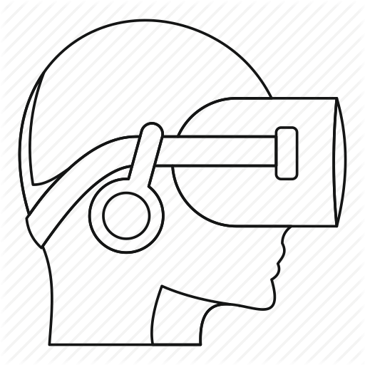 512x512 Cyber, Cyberspace, Device, Line, Outline, Thin, Vr Headset Icon