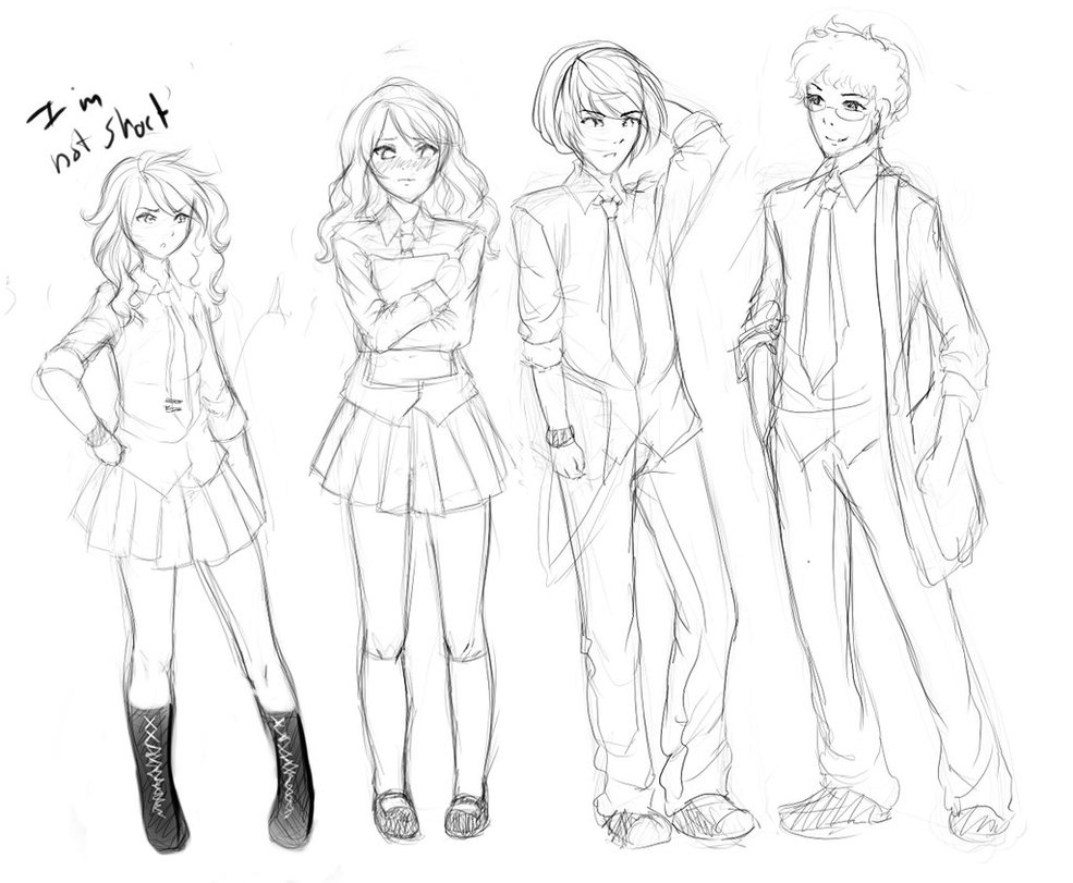 985x811 Anime Full Body Drawing Boy Sketch Whole Body Anime Vs. Chibi