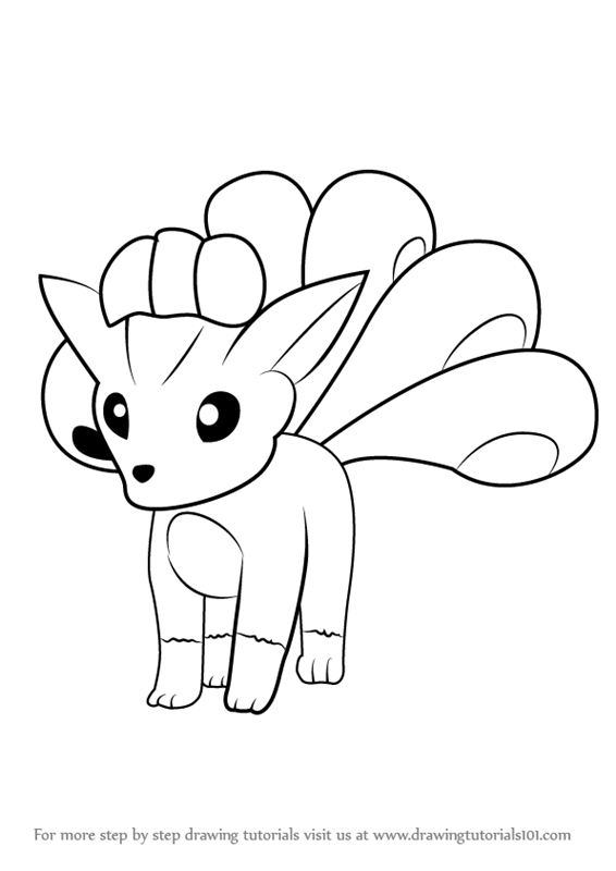566x800 Learn How To Draw Vulpix From Pokemon Go (Pokemon Go) Step By Step