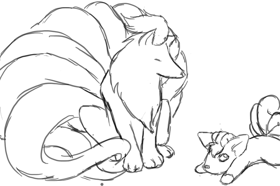 900x600 Vulpix And Ninetales By Thedyingvisionary