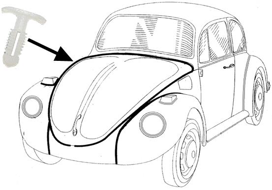 553x387 Clips For Super Beetle Hood Seal