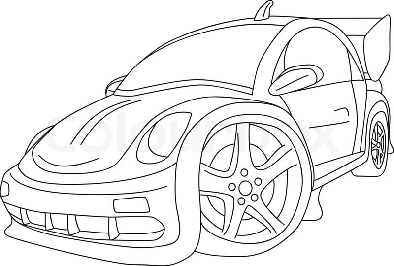 800x540 Sport Car Tuning Isolated On Background Stock Vector Colourbox