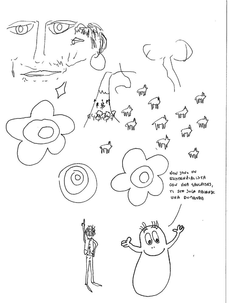 770x997 Saatchi Art Barbapapa, Flowers, Dogs, People, Earring Drawing By