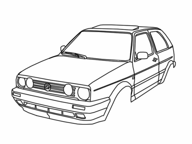 640x480 7 Images Of Toddler Coloring Page Volkswagen Sedan