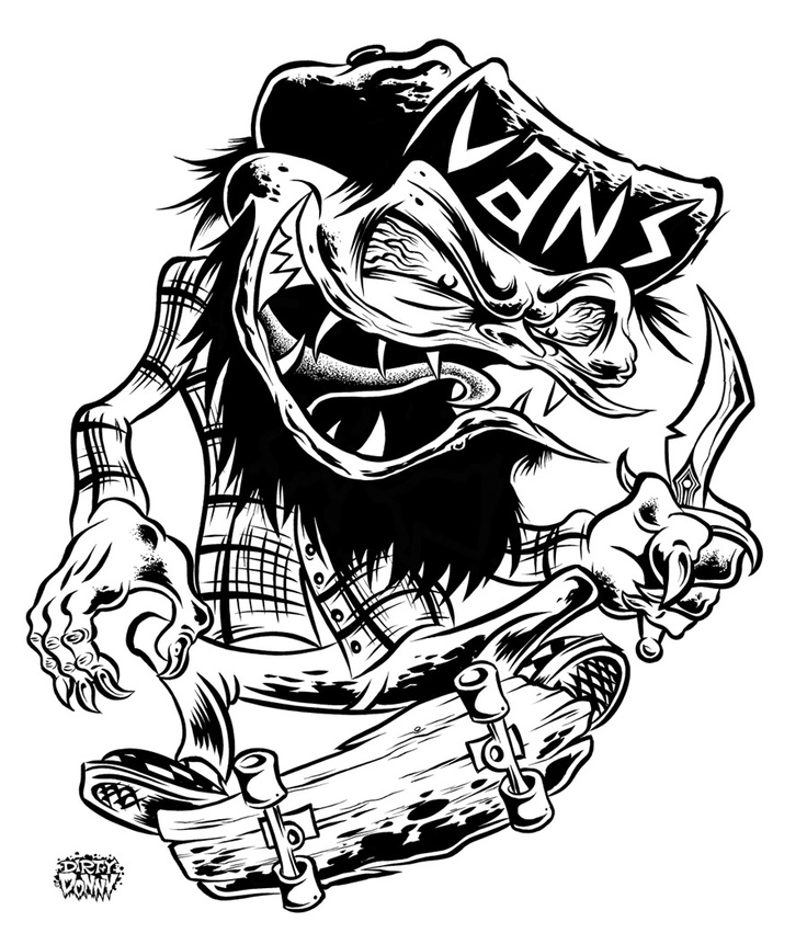 736x851 Drawn Vans Cartoon