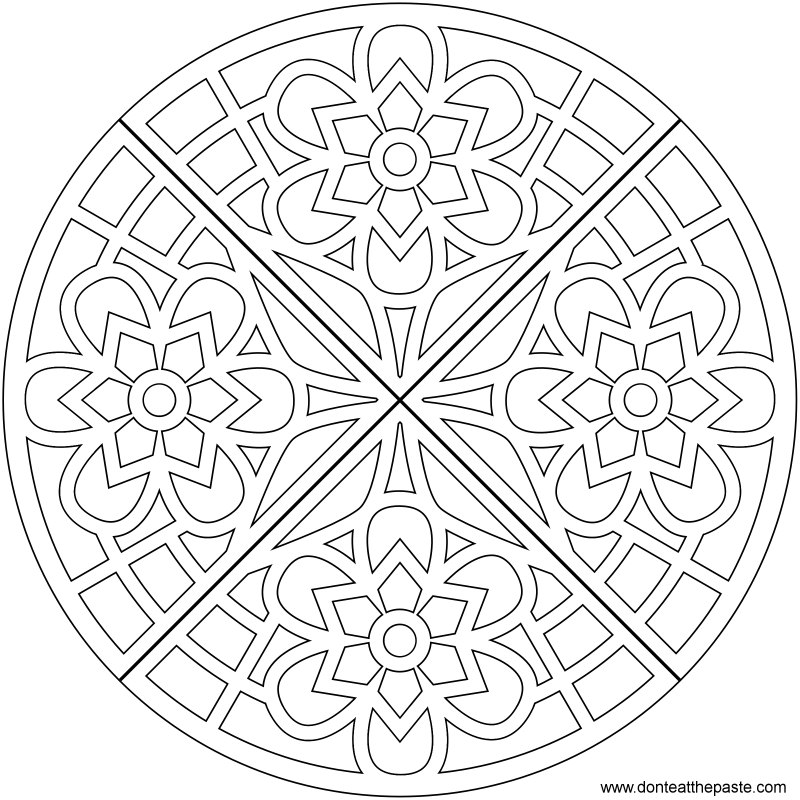 800x800 Waffle Mandala Coloring Page Also Available In Transparent Png