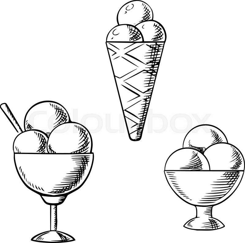 800x795 Delicious Sweet Ice Cream Cone With Sugar Waffle And Sundae