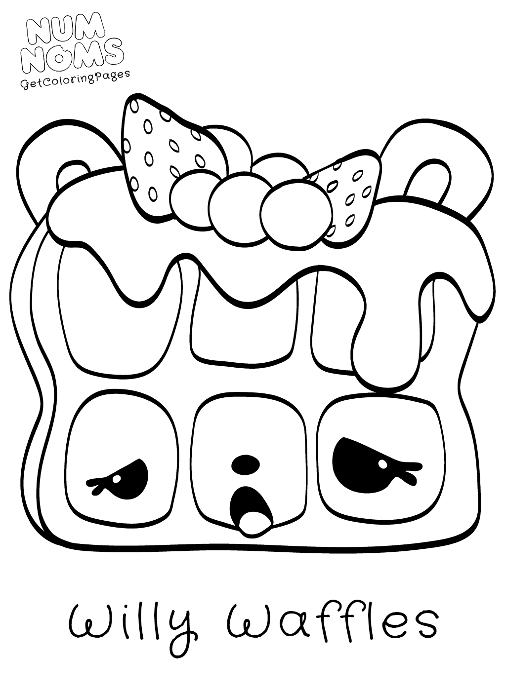 1024x1400 Num Noms Waffles Coloring Pages