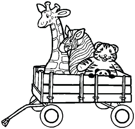 564x537 Wagon Coloring Page