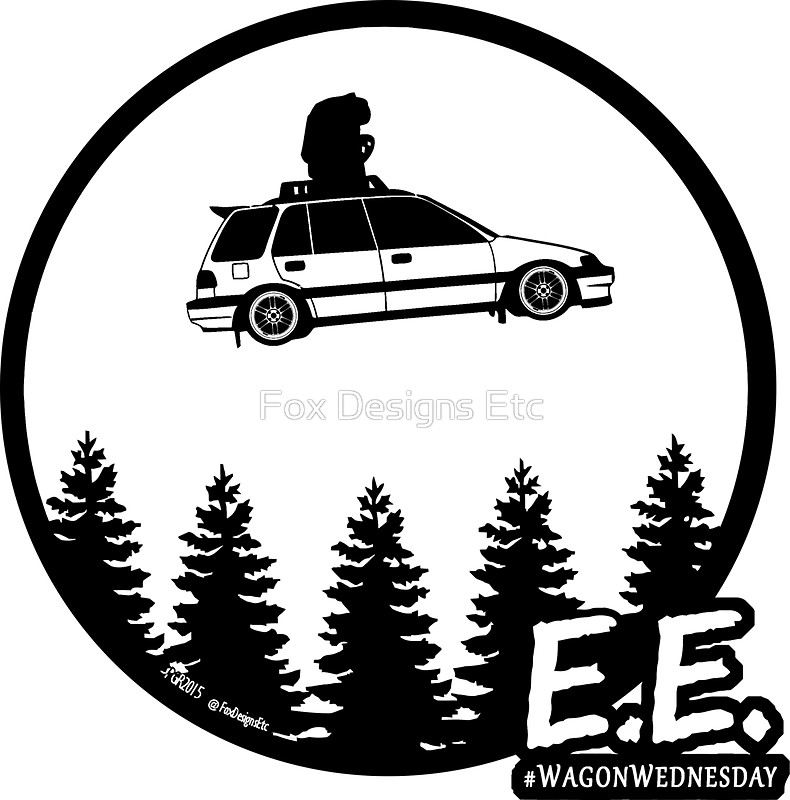 790x800 Civic Wagon E.t. Sticker Stickers By Fox Designs Etc Redbubble