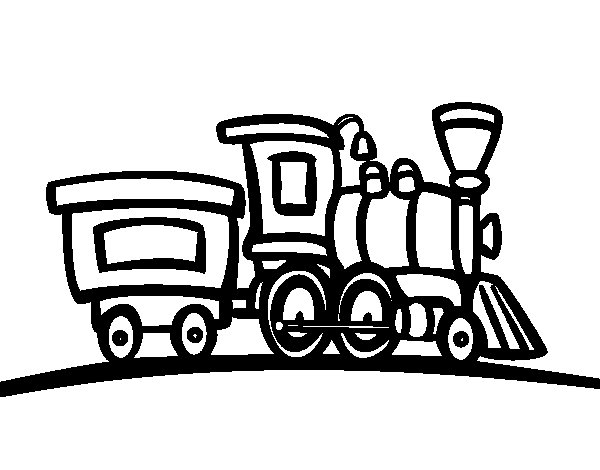 600x470 Train With Wagon Coloring Page