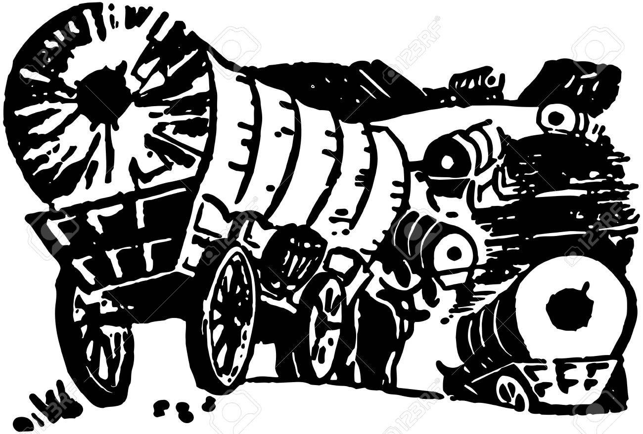 1300x879 Wagon Train Royalty Free Cliparts, Vectors, And Stock Illustration