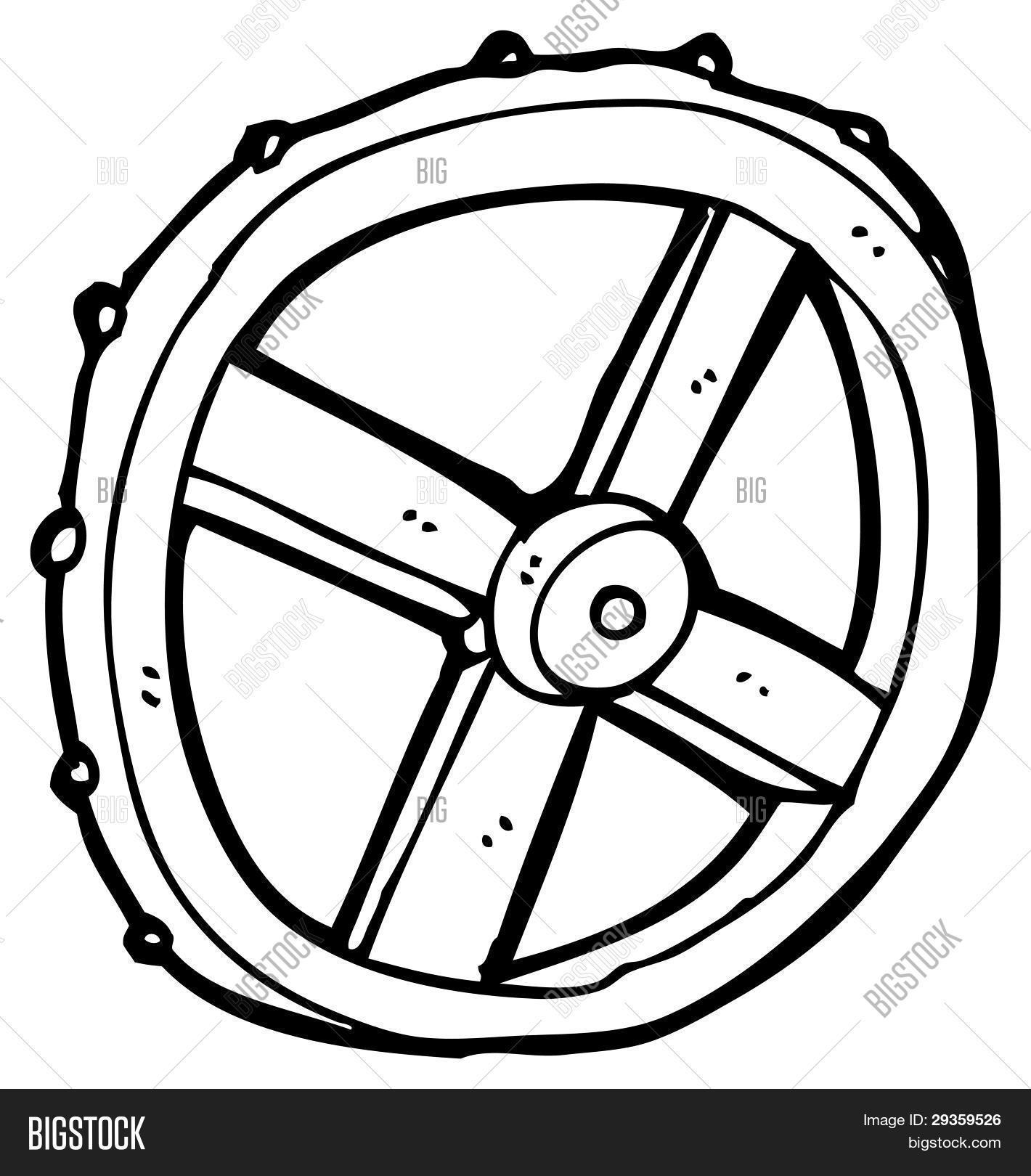 1420x1620 Wagon Wheel Cartoon (Raster Version Image Amp Photo Bigstock
