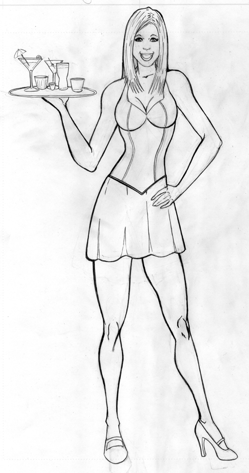 500x948 Cocktail Waitress By Seanforney