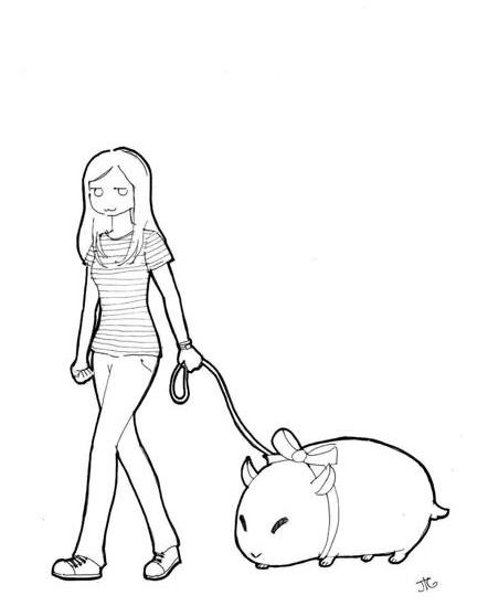 442x549 Taking My Hamster For A Walk By Gricken