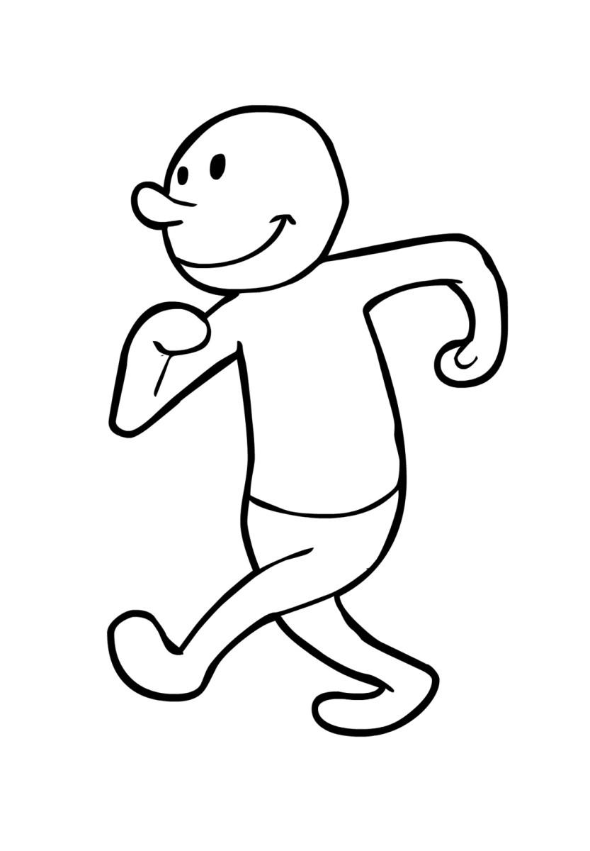 833x1200 Coloring Page Walking (2)