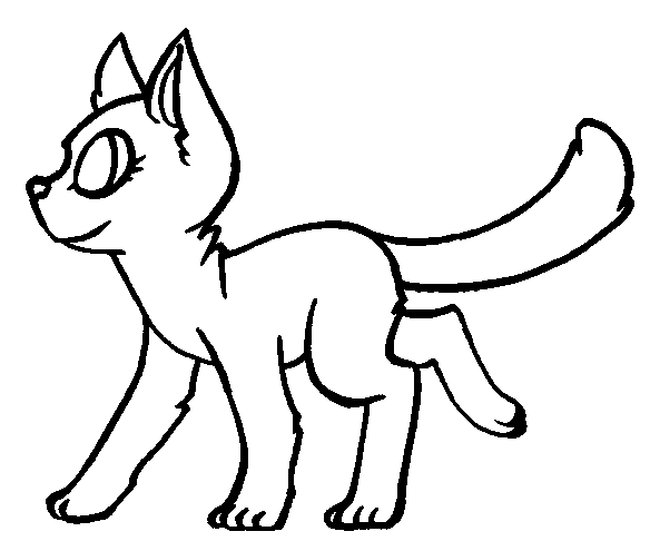 584x495 Walking Cat Free Lineart By Princessentiafarms