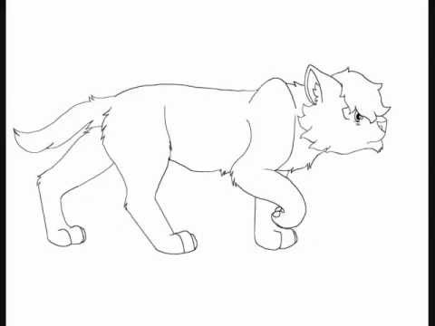 480x360 Cat Walk Cycle Animation