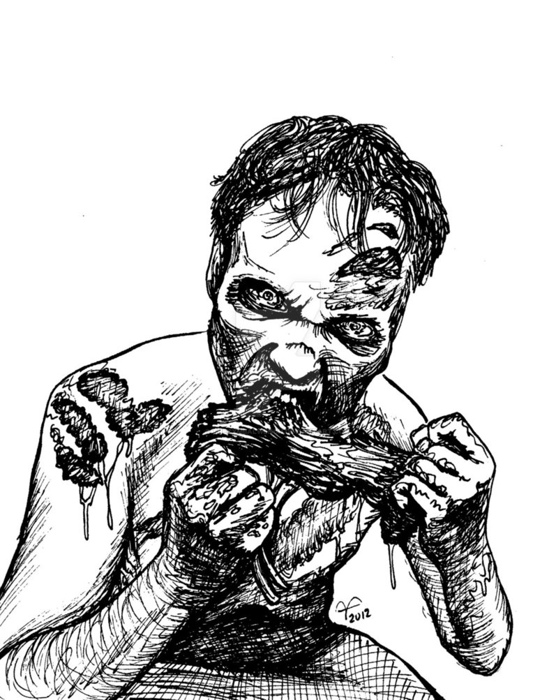797x1003 The Walking Dead Flesh Eating Zombie By Thecymbalwench