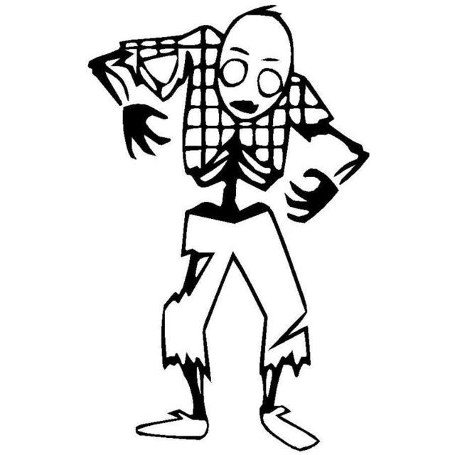 640x640 9.8cm15.6cm Cartoon Interesting Walking Dead Zombie Dad Vinyl Car