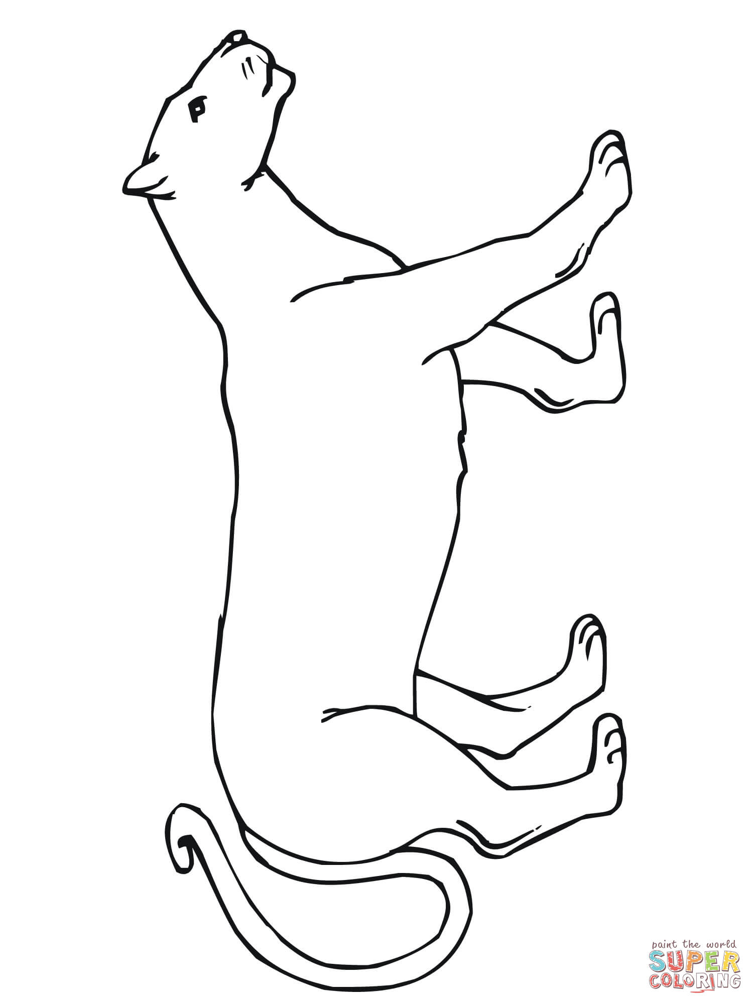 1500x2000 Walking Mountain Lion Coloring Page Free Printable Coloring Pages
