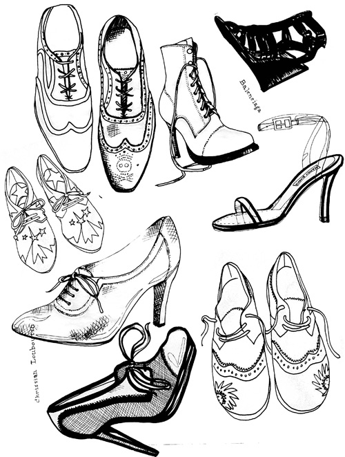 500x661 Illustrated Shoes Interim Project Folder Shoes