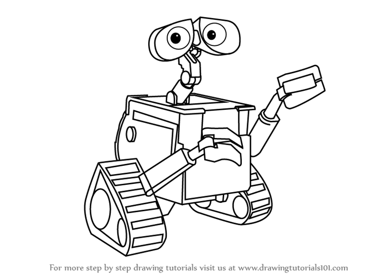 800x566 Learn How To Draw Wall E (Wall E) Step By Step Drawing Tutorials
