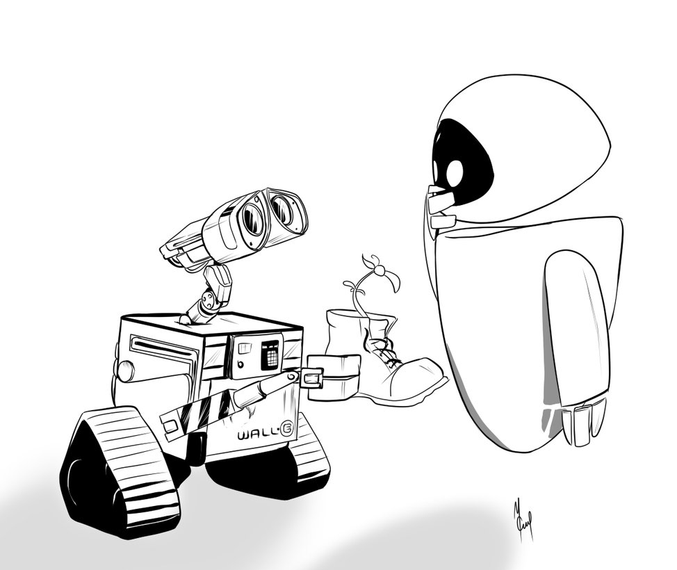 974x820 Wall E And Eve By K3m35