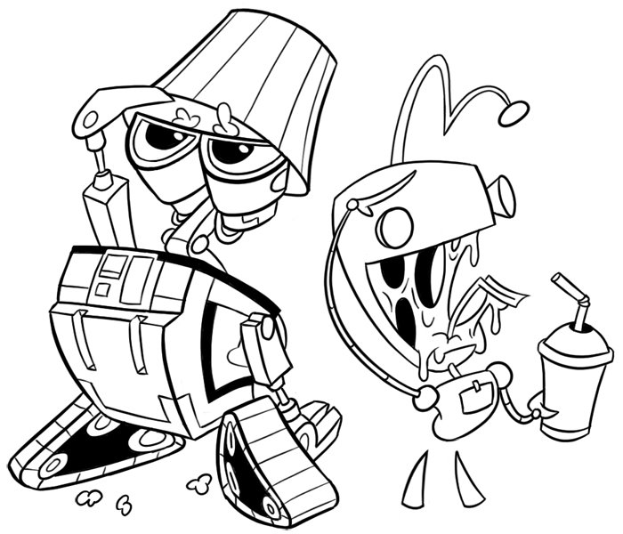 700x600 Wall E And Gir By Scomics