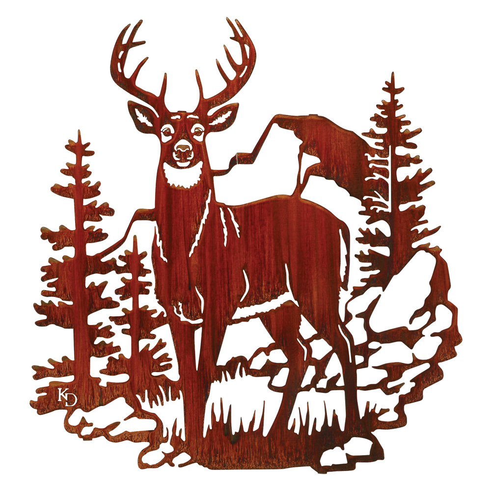 1000x1000 Edge Of Silence Deer Wall Hanging Elliott'S