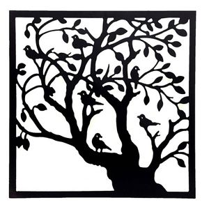 300x300 Home N Garden Square Laser Cut Metal Black Wall Art Wall Hanging