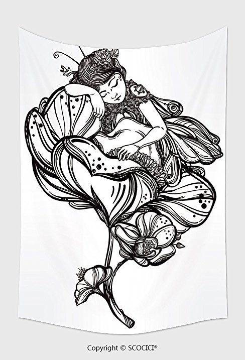 488x717 Home Decor Tapestry Wall Hanging Hand Drawn Beautiful