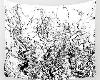 340x270 Black White Tapestry Etsy