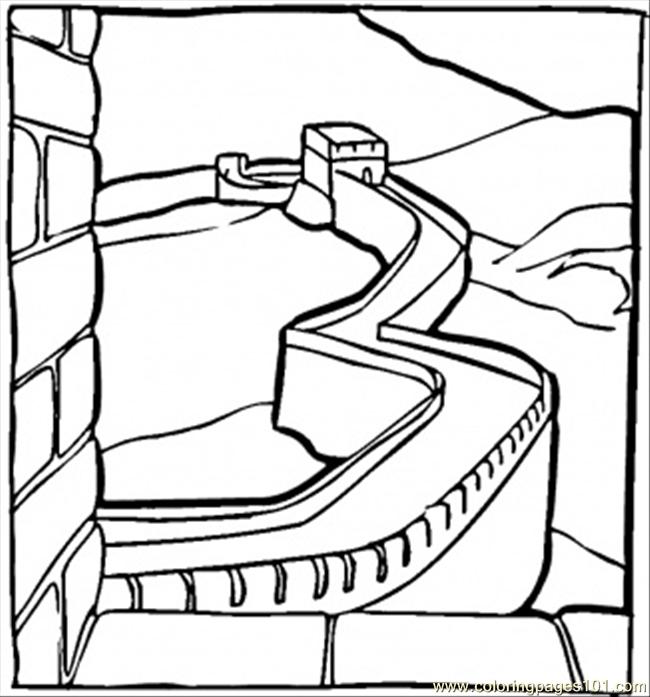 650x697 Great Wall Of China Coloring Pages