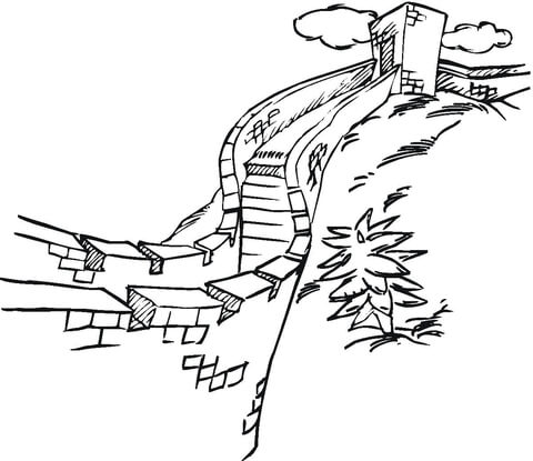 480x415 Wall Of China Coloring Page Free Printable Coloring Pages