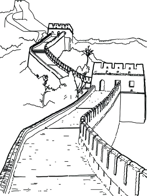 600x800 Chinese Coloring Pages Great Wall China Coloring Pages Chinese