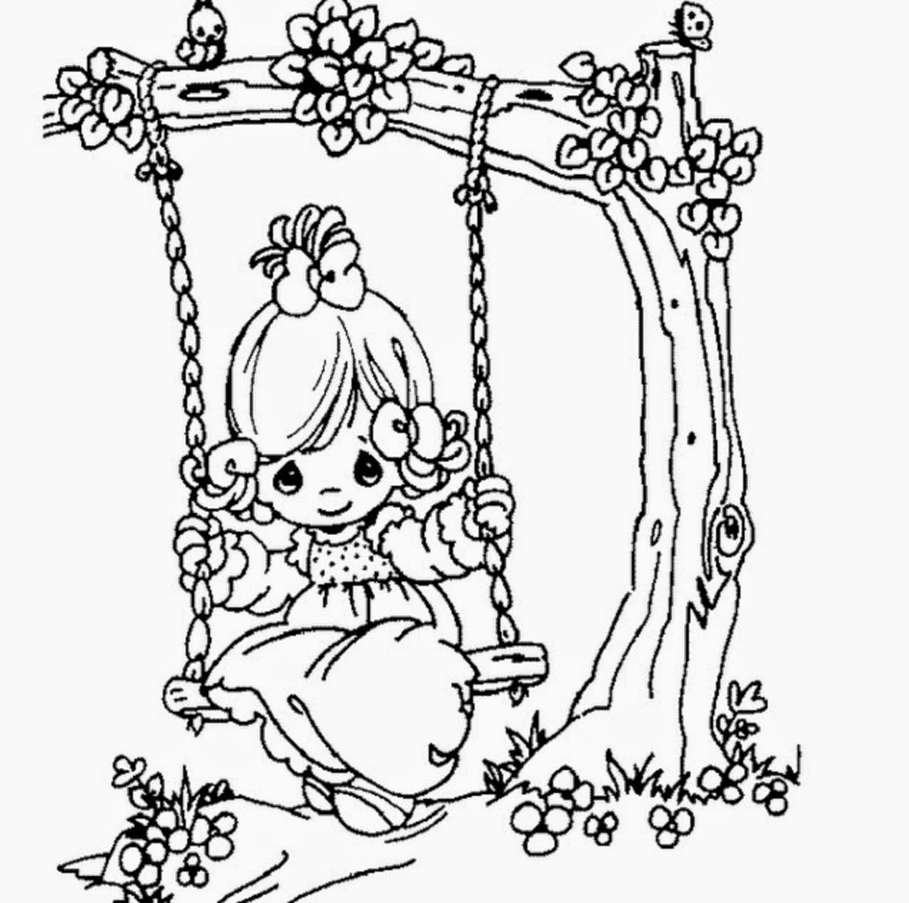 1272x1264 Colours Drawing Wallpaper Beautiful Precious Moments Girl