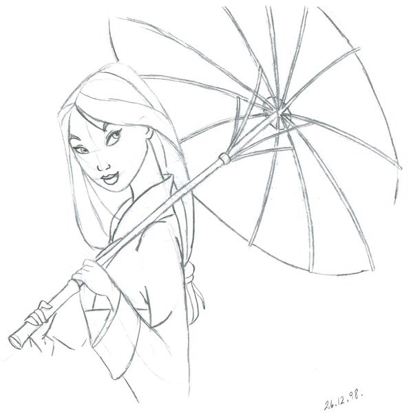 600x604 Disney Sketches Images Mulan Sketch Wallpaper And Background