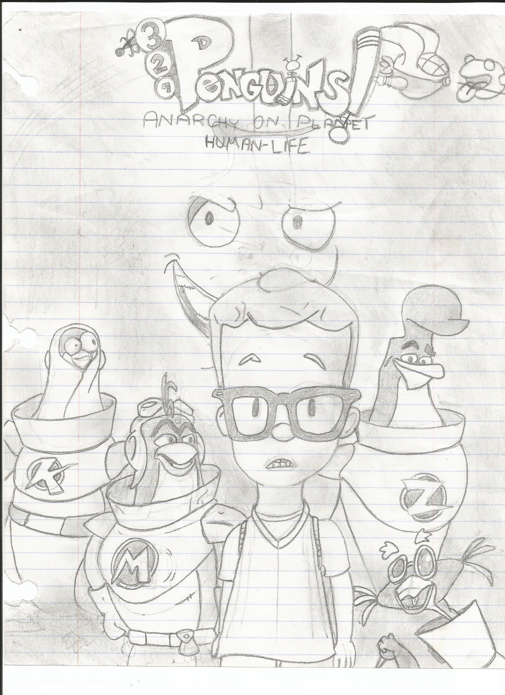 1700x2338 3 2 1 Penguins! Images Jason Amp The Penguins Fanfiction Drawing Hd