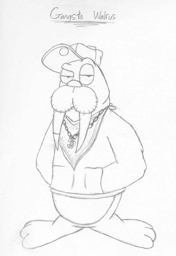 741x1077 Art Prompt 3 Gangsta Walrus By Ronraccoon