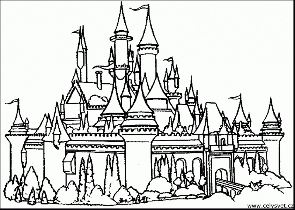 970x693 Coloring Pages Castle Coloring Pages Disney Castle Coloring