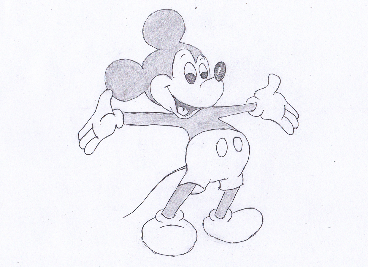 1240x900 Mucky Mouce Pincel Dwar Mickey Mouse Drawing Walt Disney Mickey