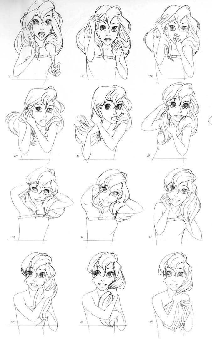 676x1080 Walt Disney Model Sheets Princess Ariel Walt Disney Characters